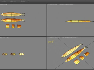 cartoon fried fish 3D Model