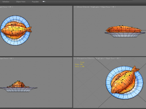 cartoon food-braised fish Modello 3D