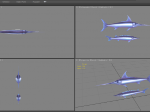 cartoon fish - xiphias gladius -marlin 3D Model