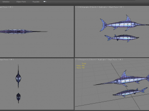cartoon fish - xiphias gladius -marlin 3D Model