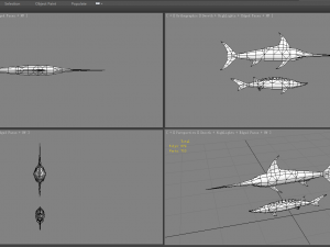 cartoon fish - xiphias gladius -marlin 3D Model