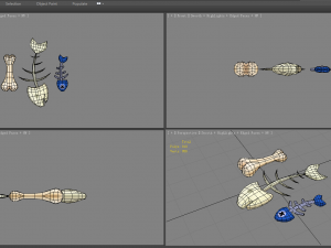 cartoon fish bones - kitchen waste 3Dモデル