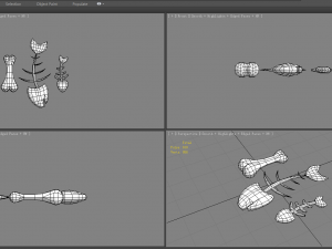 cartoon fish bones - kitchen waste 3Dモデル