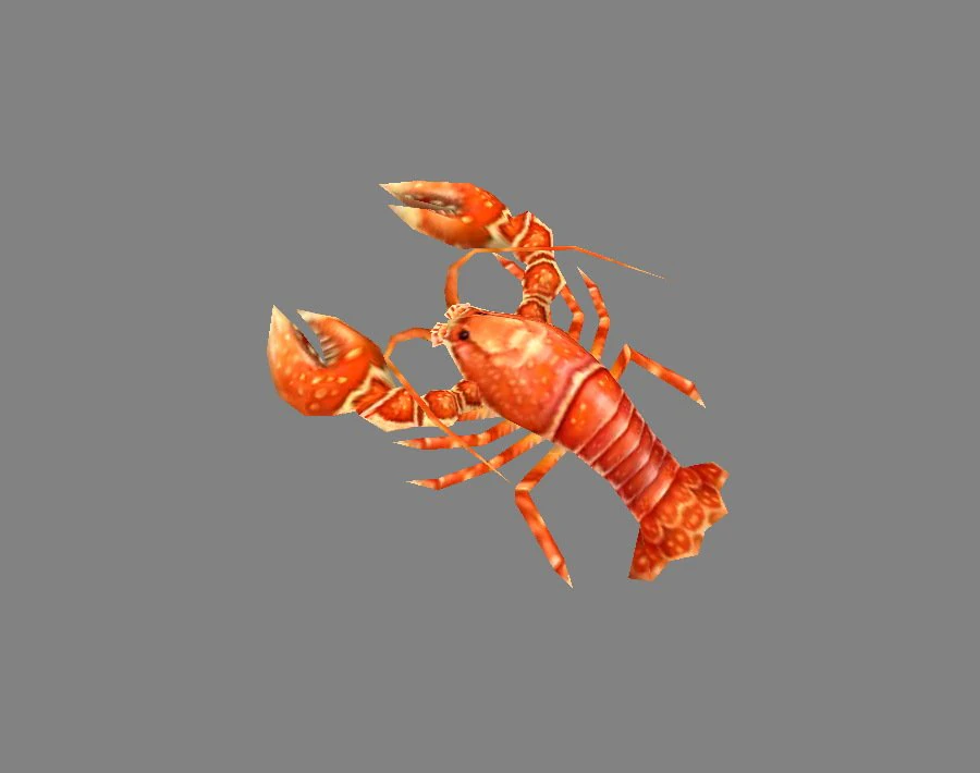 cartoon lobster - sea shrimp - crab 3D Model .c4d .max .obj .3ds .fbx .stl .blend 