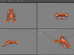 cartoon lobster - sea shrimp - crab 3D 模型