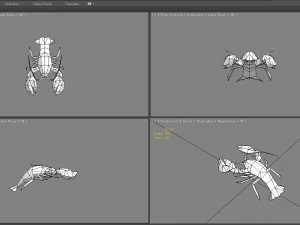 cartoon lobster - sea shrimp - crab 3D Model