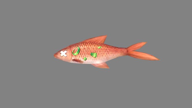 cartoon dishes -braised fish 3D Model .c4d .max .obj .3ds .fbx .stl .blend 