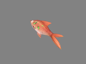 cartoon dishes -braised fish 3D Model