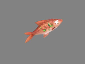 cartoon dishes -braised fish 3D Model