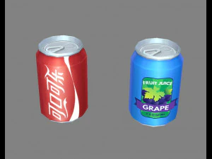 carbonated drinks - cans - coca-cola - soda - recyclable wastes 3D Model