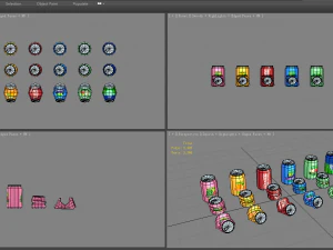 carbonated drinks - cans - coca-cola - soda - recyclable wastes 3D Model