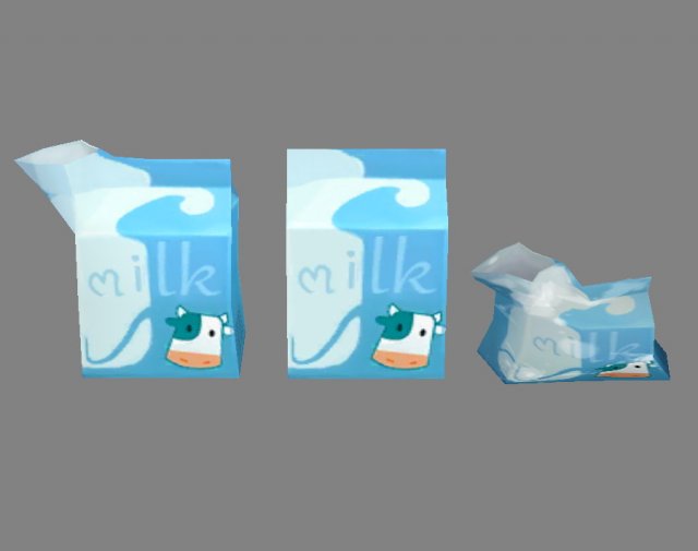 milk and garbage 3D Model .c4d .max .obj .3ds .fbx .stl .blend 
