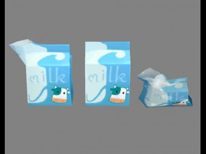 leche y basura Modelo 3D