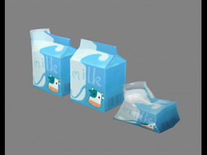 milk and garbage 3D Model