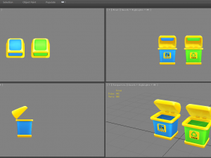 cartoon plastic trashcan - rectangle 3D Модель