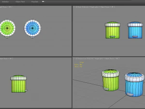cartoon plastic trashcan - circular 3D Model