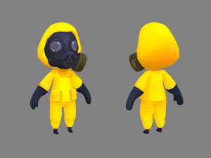 cartoon chemical protective member 3Dモデル