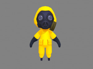 cartoon chemical protective member 3D Модель