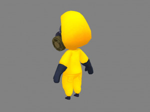 cartoon chemical protective member 3D Модель