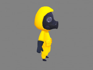 cartoon chemical protective member 3D Модель