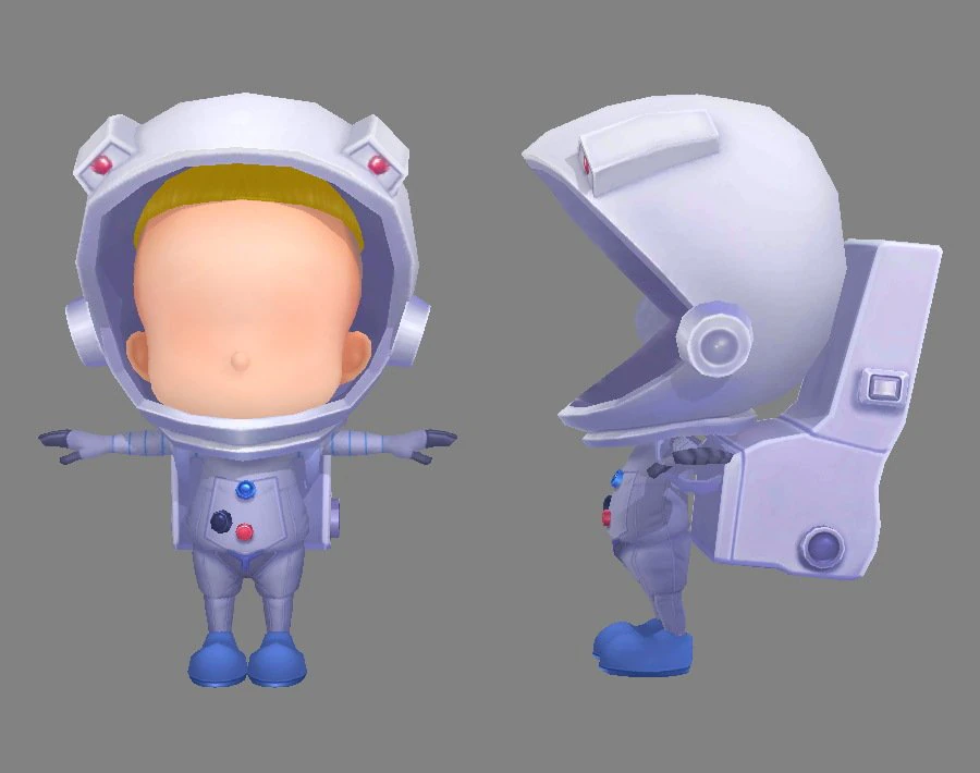 cartoon space suit - astronaut clothes 3D Model .c4d .max .obj .3ds .fbx .stl .blend 