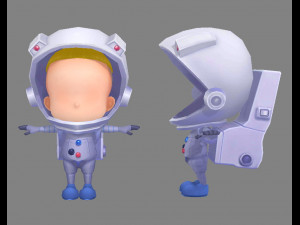 cartoon space suit - astronaut clothes 3D Модель