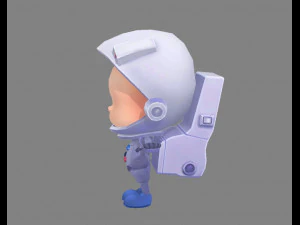 cartoon space suit - astronaut clothes 3D Model