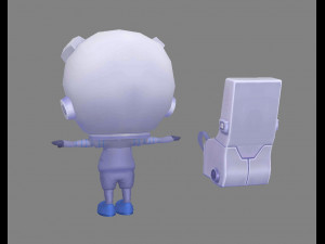 cartoon space suit - astronaut clothes 3D 模型