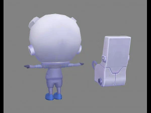 cartoon space suit - astronaut clothes 3D Model
