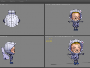 cartoon space suit - astronaut clothes 3D 模型