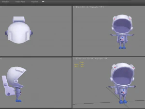 cartoon space suit - astronaut clothes 3D Model