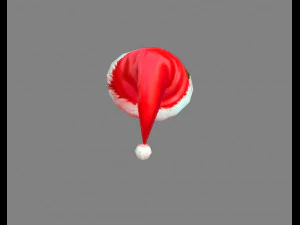 cartoon santa hat 3D Model