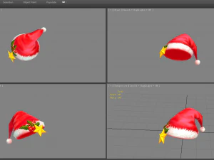 cartoon santa hat 3D Model