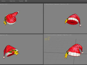 cartoon santa hat 3D Model
