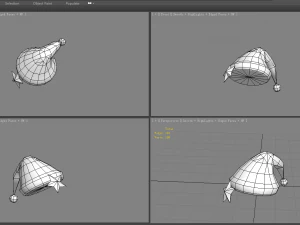 cartoon santa hat 3D Model