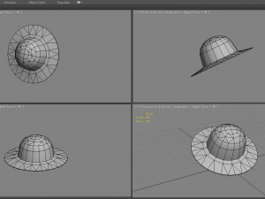 cartoon yellow straw hat Modello 3D