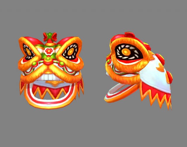 traditional chinese festival -lion dance 3D 模型 .c4d .max .obj .3ds .fbx .stl .blend 