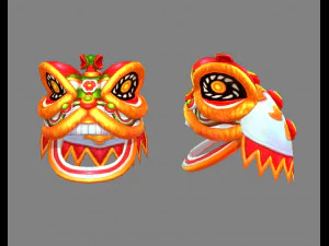 traditional chinese festival -lion dance 3D Model
