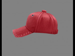cartoon red hat - baseball cap - sports cap 3D Model