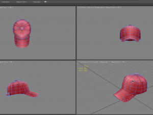 cartoon red hat - baseball cap - sports cap 3D Model