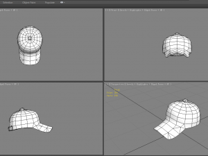 cartoon red hat - baseball cap - sports cap 3D Model