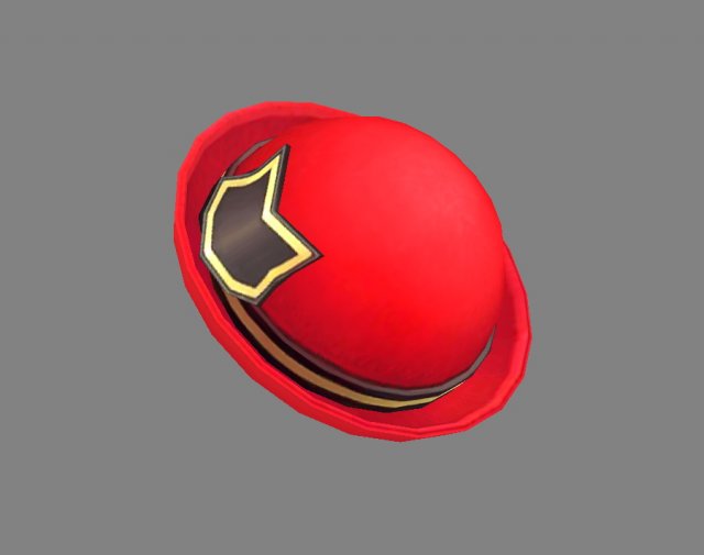 cartoon red lady hat - casual hat - round hat Modelo 3D .c4d .max .obj .3ds .fbx .stl .blend 