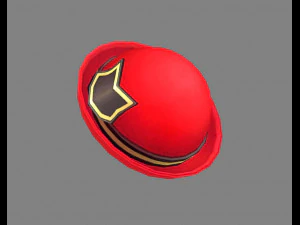 мультяшний червоний жіночий капелюх - повсякденний капелюх - круглий капелюх 3D Модель