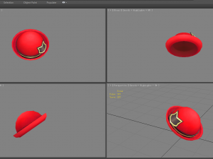 cartoon red lady hat - casual hat - round hat Modelo 3D