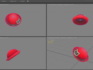 cartoon red lady hat - casual hat - round hat Modelo 3D