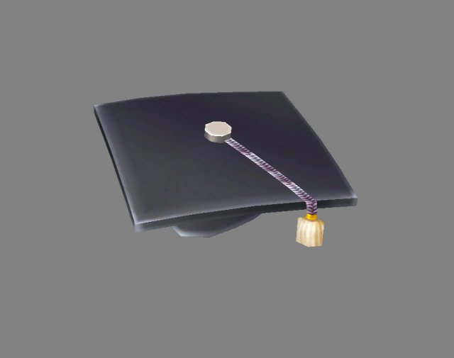 cartoon graduation cap 3D Model .c4d .max .obj .3ds .fbx .stl .blend 