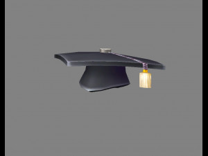 cartoon graduation cap 3D Model
