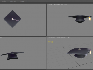cartoon graduation cap 3D Model