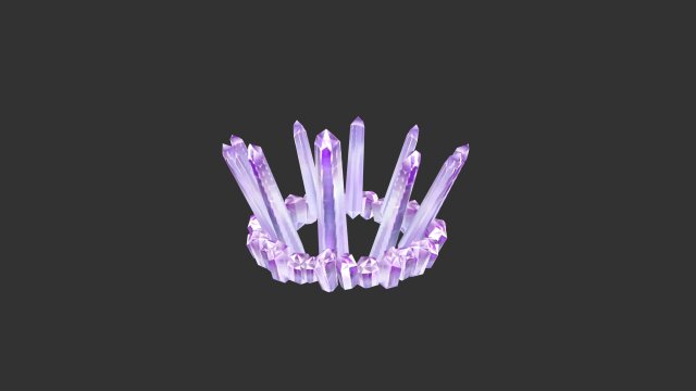 cartoon queen crown - amethyst crown 3D Модель .c4d .max .obj .3ds .fbx .stl .blend 