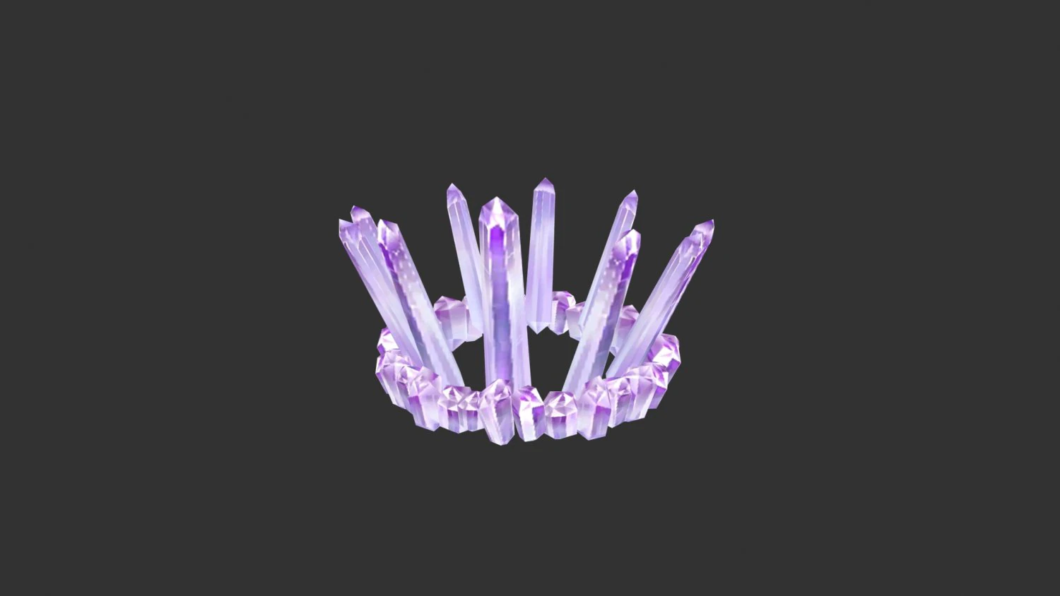 cartoon queen crown - amethyst crown 3D Model .c4d .max .obj .3ds .fbx .stl .blend